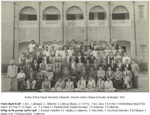 Picture of East Panjab University Chemistry Honours School Chemical Society, Hoshiarpur 1954